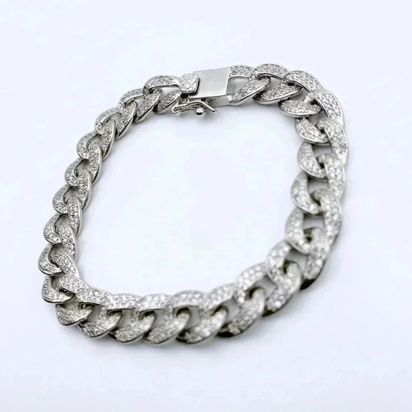 CHAIN Bracelet Cubic Zirconia - Picture 1 of 2